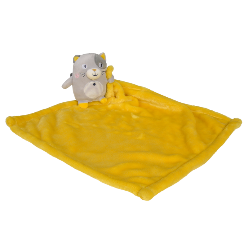  spandex baby comforter yellow cat grey 